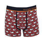 Whales Boxer Trunk // Red + Black (L)
