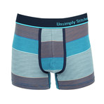 Color-Blocked Boxer Trunk // Blue + Gray (S)