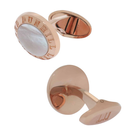Dunhill Mother of Pearl Ad Coin Cufflinks // JSX5207K