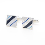 Striped Cufflink // Blue