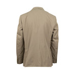 3 Roll 2 Button Trim Fit Cotton Suit // Tan (Euro: 44S)
