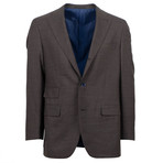 Wool 3 Roll 2 Button Slim Trim Fit Suit // Brown (Euro: 50)