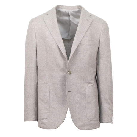 Wool Blend 3 Roll 2 Button Slim Fit Suit // Beige (US: 44S)