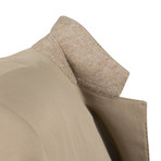 3 Roll 2 Button Trim Fit Cotton Suit // Tan (Euro: 44S)