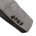 Check Wool 3 Roll 2 Button Classic Fit Suit // Gray (Euro: 50L)