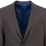 Wool 3 Roll 2 Button Slim Trim Fit Suit // Brown (Euro: 44S)