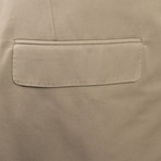 3 Roll 2 Button Trim Fit Cotton Suit // Tan (Euro: 44S)