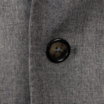 Check Wool 3 Roll 2 Button Classic Fit Suit // Gray (Euro: 50L)