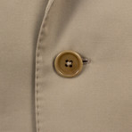 3 Roll 2 Button Trim Fit Cotton Suit // Tan (Euro: 44S)