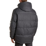Twill Puffer Jacket // Charcoal Heather (XL)