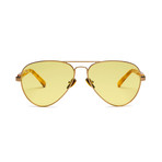 Unisex Concorde 20 Sunglasses // Gold + Yellow