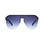 Men's Vibe 03 Sunglasses // Black + Navy Gradient