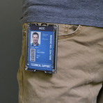 Govo Aluminum Badge Holder Wallet // Black