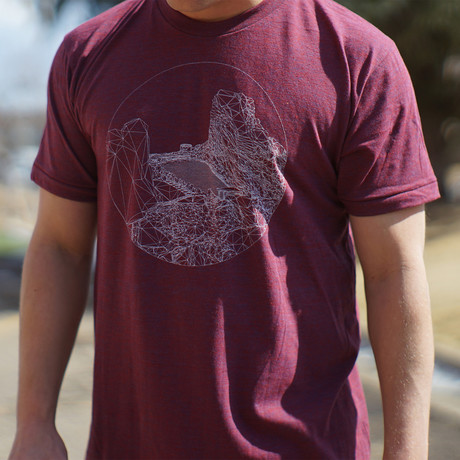 The Red Rocks T-Shirt // Heather Cranberry (S)