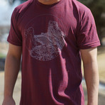 The Red Rocks T-Shirt // Heather Cranberry (XL)