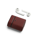 Grain Leather Airpod Case // Burgundy