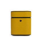 Grain Leather Airpod Case // Lemon Yellow