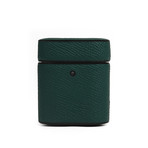 Grain Leather Airpod Case // Forest Green
