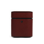 Grain Leather Airpod Case // Burgundy