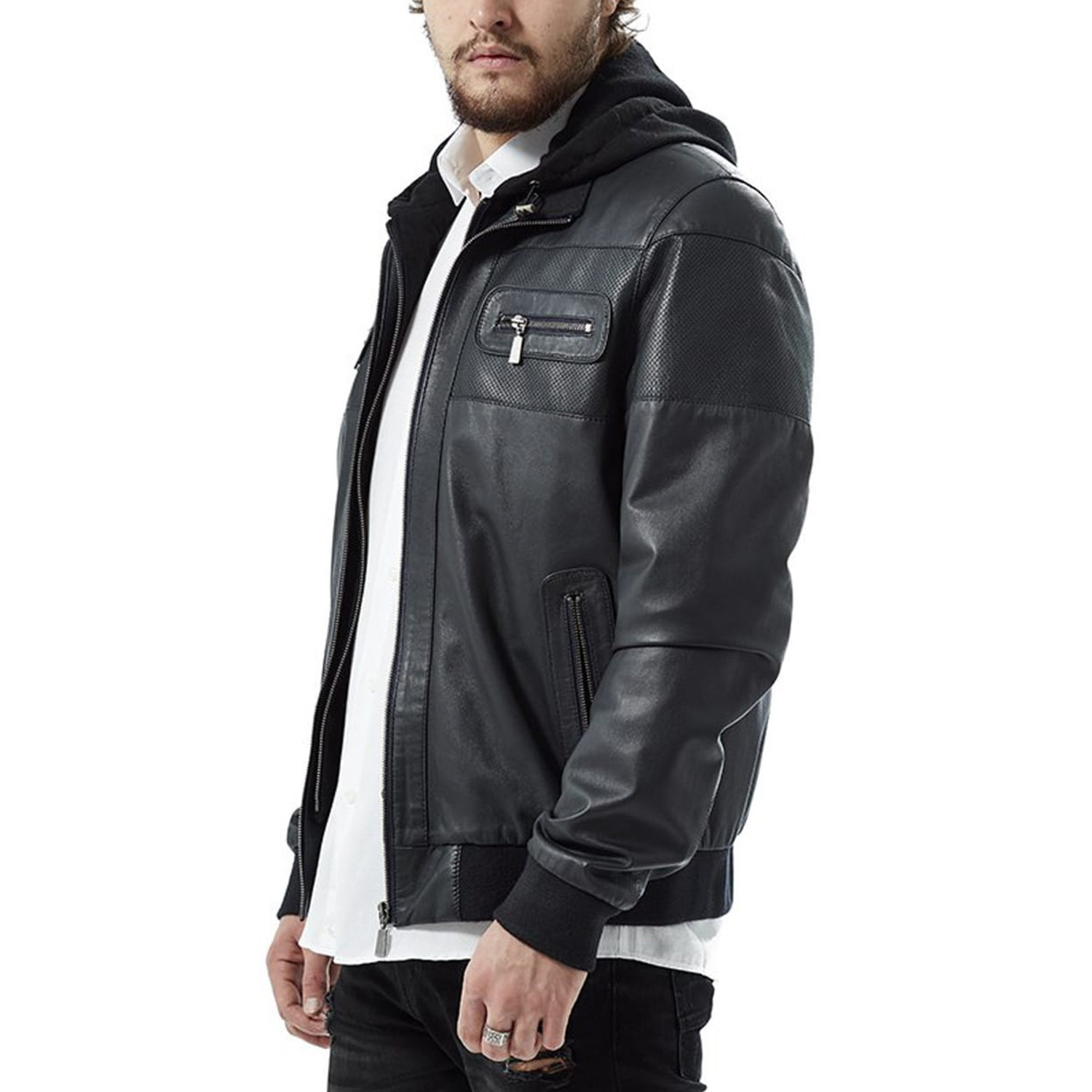 Nico Leather Jacket // Navy Blue (M) - Deriza - Touch of Modern
