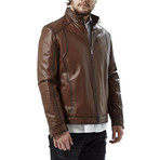 Umberto Leather Jacket // Brown (XL)