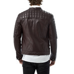 Ricky Leather Jacket // Burgundy (XS)