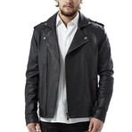 Fabio Leather Jacket // Black (XL)