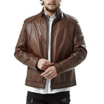 Umberto Leather Jacket // Brown (2XL)