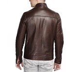 Baltasar Leather Jacket // Brown (2XL)