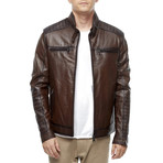 Silva Leather Jacket // Brown (S)