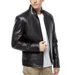 Percy Leather Jacket // Black (M)