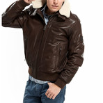 Santana Leather Jacket // Brown (M)