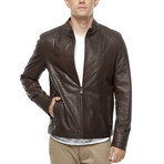 Fernandez Leather Jacket // Brown (M)