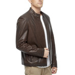 Fernandez Leather Jacket // Brown (2XL)