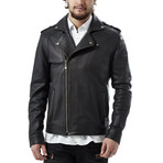Fabio Leather Jacket // Black (2XL)