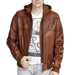 Sami Leather Jacket // Taba (XL)