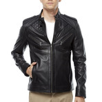Lopez Leather Jacket // Black (2XL)