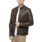 Fernandez Leather Jacket // Brown (L)