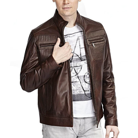 Baltasar Leather Jacket // Brown (XS)
