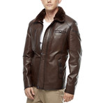 Martin Leather Jacket // Brown (L)