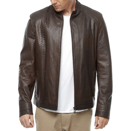 Fernandez Leather Jacket // Brown (XS)