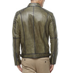 Jordan Leather Jacket // Khaki (S)