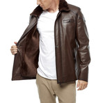 Martin Leather Jacket // Brown (XS)