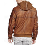 Sami Leather Jacket // Taba (S)