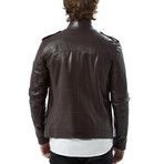 Martinez Leather Jacket // Brown (L)