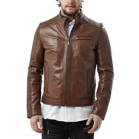 Isidro Leather Jacket // Brown (XS)