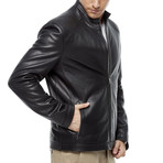 Karim Leather Jacket // Black (XL)