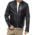 Karim Leather Jacket // Black (XL)