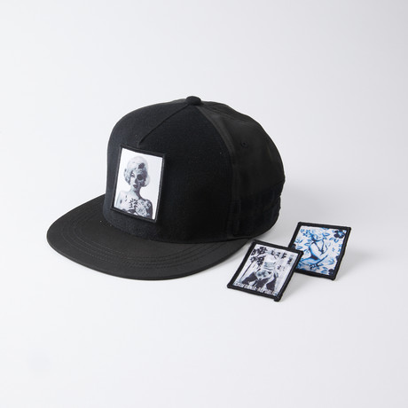 The Flat Brim Hat + Patches Bundle // Marilyn Monroe - 3 Patch Collection