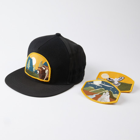 The Flat Brim Hat + Patches Bundle // Spirit Animals - 3 Patch Collection